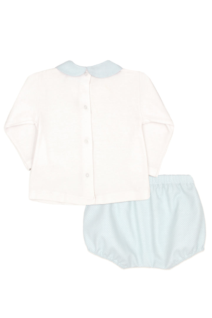 Rapife "Archer" Light Blue Polka Dot Top & Jam Pants | Millie and John