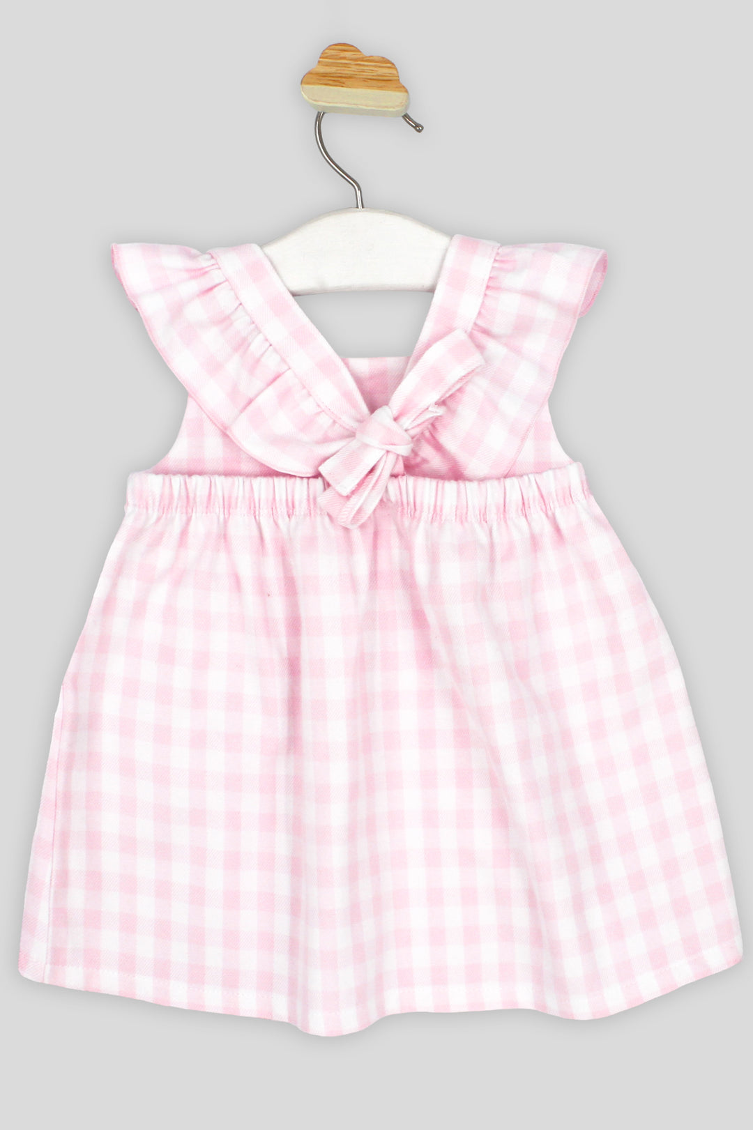 Rapife "Lucy" Baby Pink Gingham Pinafore Dress Set | Millie and John