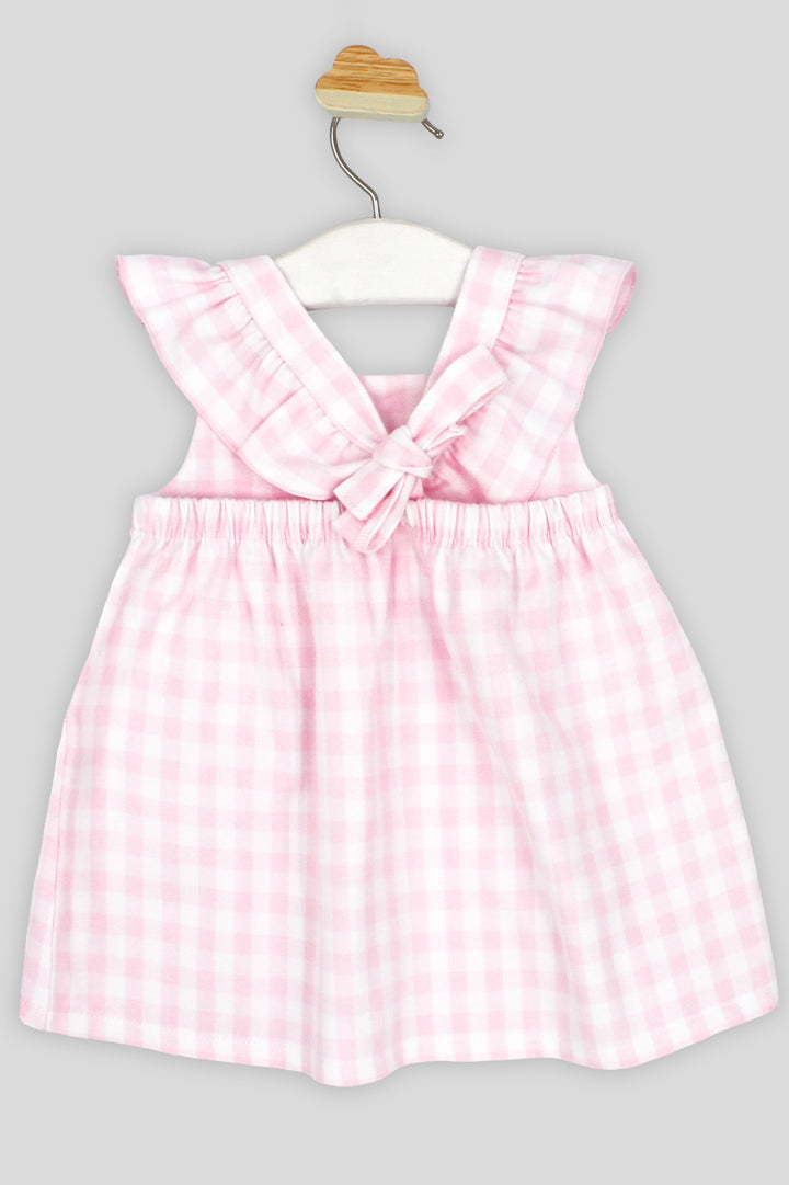 Rapife "Lucy" Baby Pink Gingham Pinafore Dress Set | Millie and John