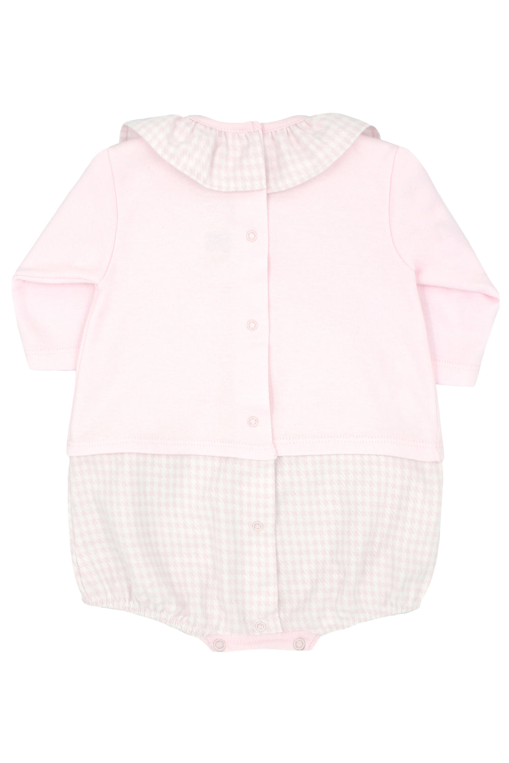 Rapife "Maryam" Pink Houndstooth Romper | Millie and John