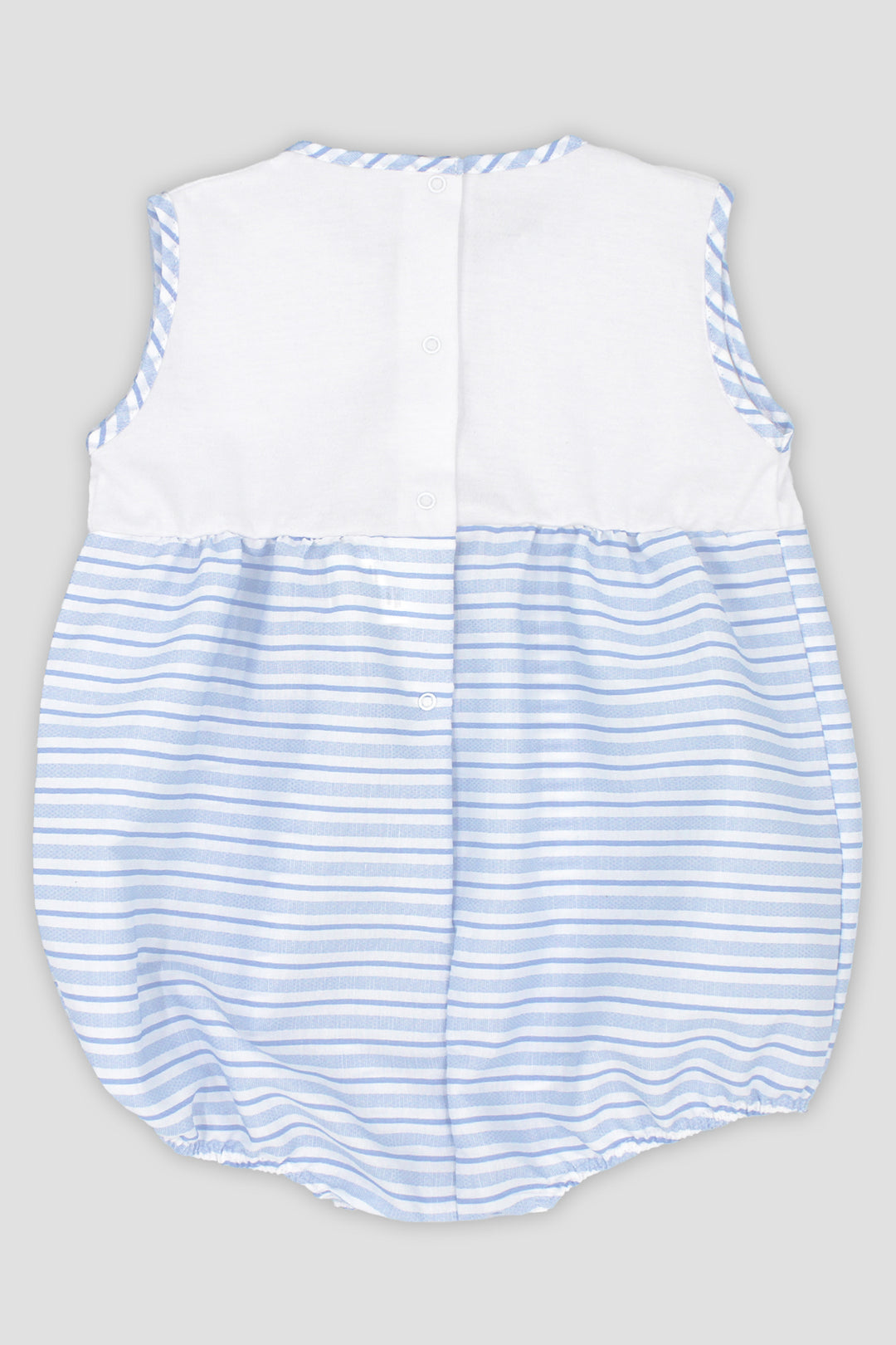 Rapife "Sonny" Baby Blue Striped Romper | Millie and John