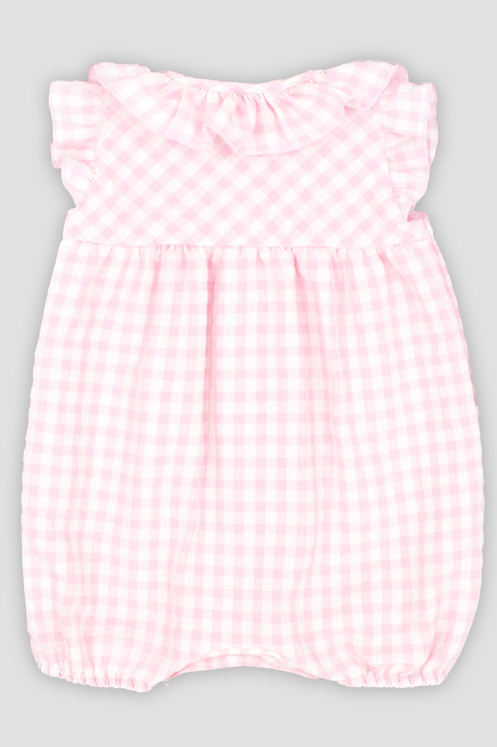 Rapife "Amelia" Baby Pink Gingham Romper | Millie and John