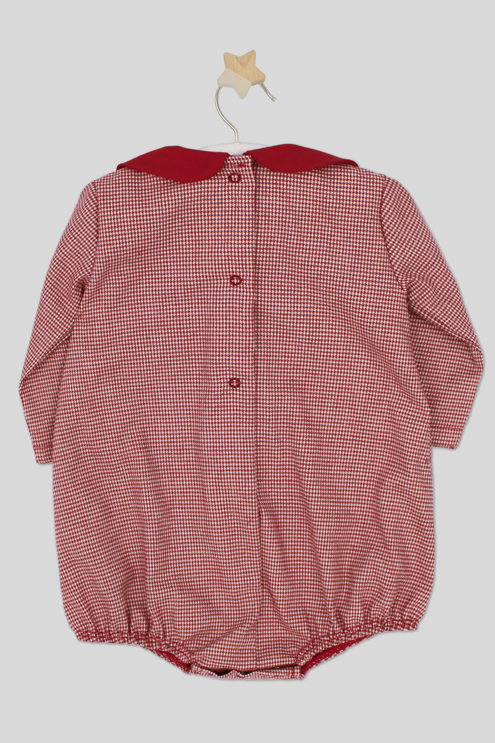 Rapife "Diego" Burgundy Houndstooth Romper | Millie and John