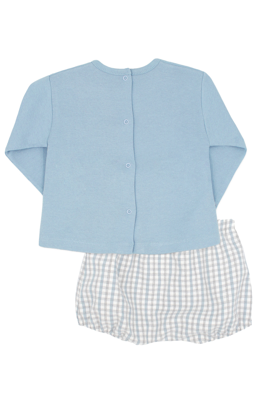 Rapife "Kyle" Powder Blue Top & Checked Jam Pants | Millie and John