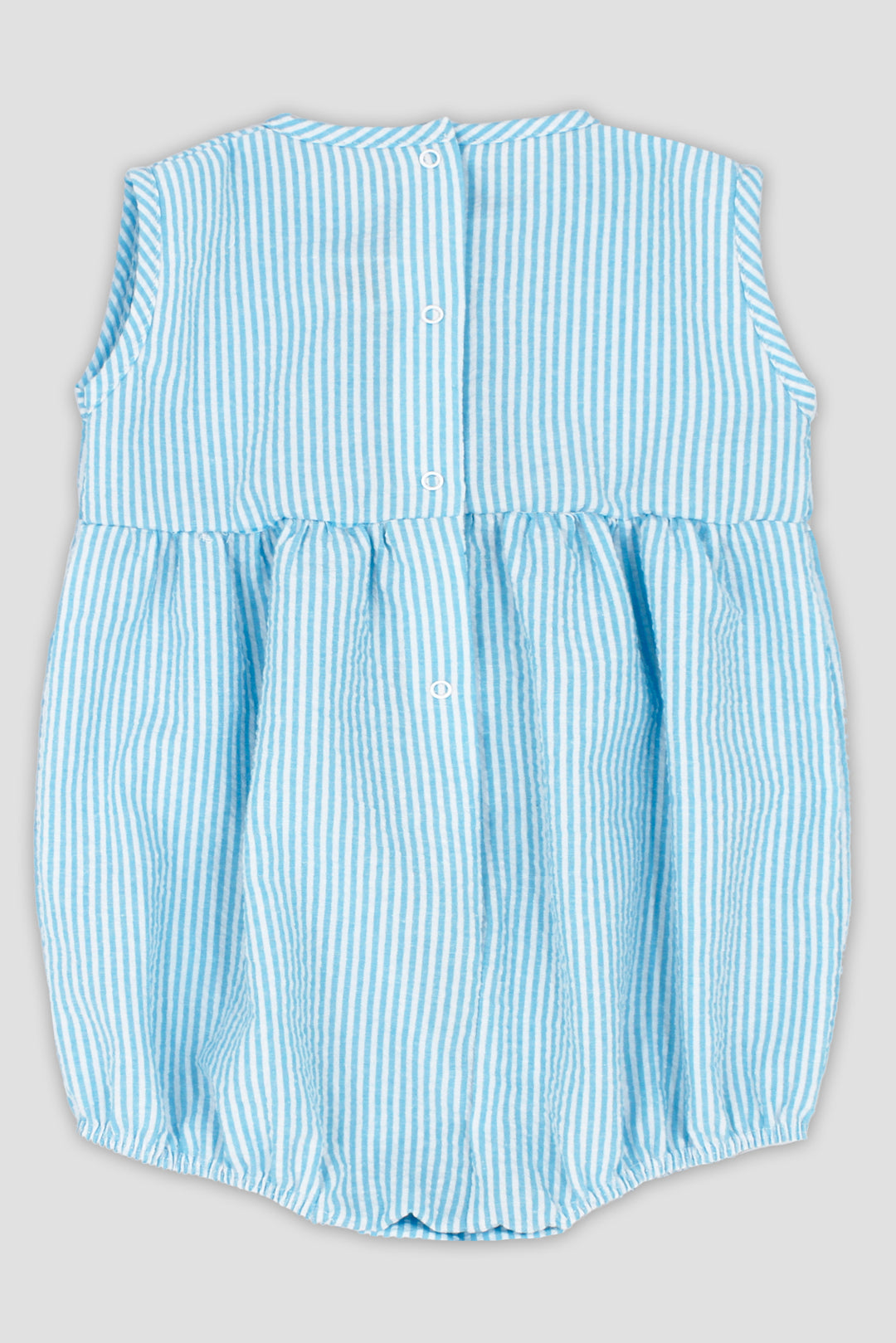 Rapife "Riley" Turquoise Striped Romper | Millie and John