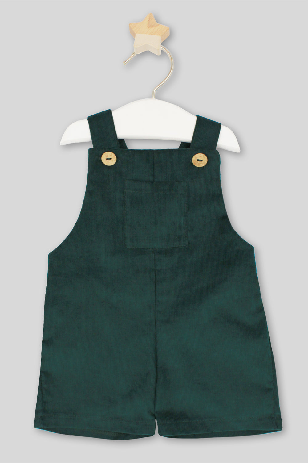 Rapife "Gabriel" Bodysuit & Bottle Green Cord Dungaree Romper | Millie and John