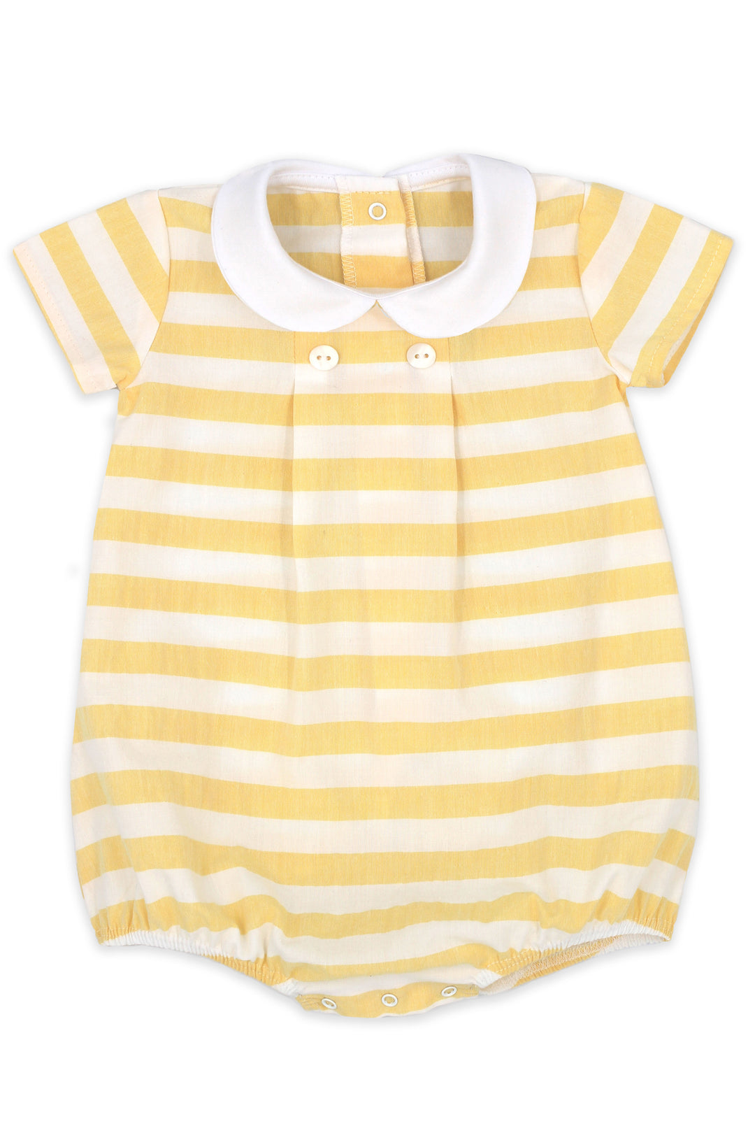 Rapife "Abel" Pale Yellow Stripe Romper | Millie and John