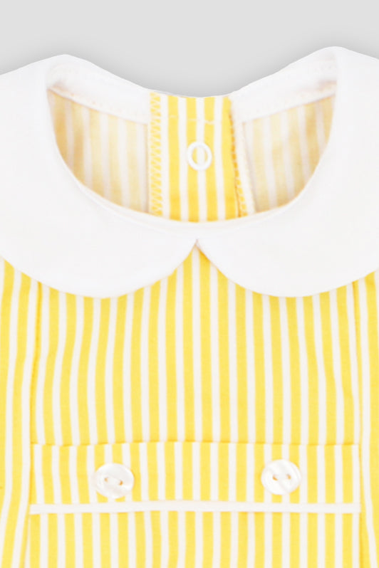 Rapife "Cooper" Yellow Striped Romper | Millie and John