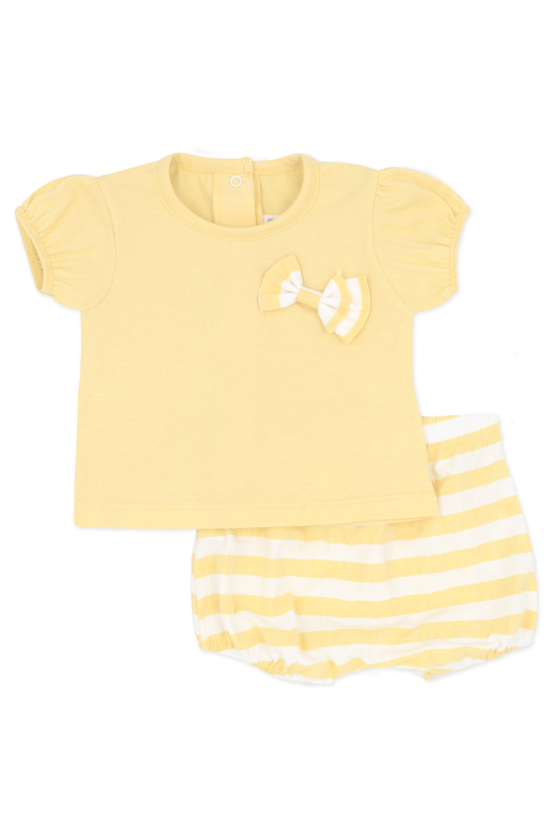 Rapife "Emily" Pale Yellow Stripe T-Shirt & Bloomers | Millie and John