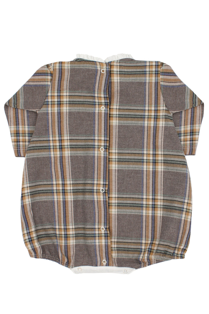 Rapife "Melanie" Brown Tartan Romper | Millie and John