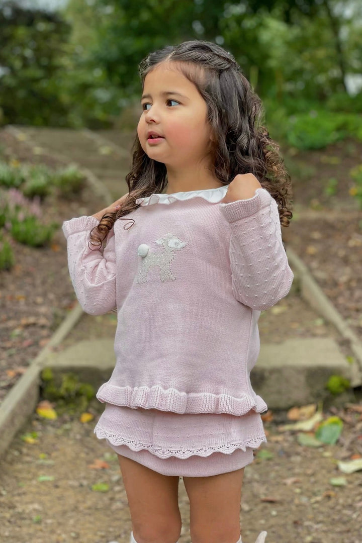 Granlei "Juno" Dusky Pink Knit Top & Bloomers | Millie and John