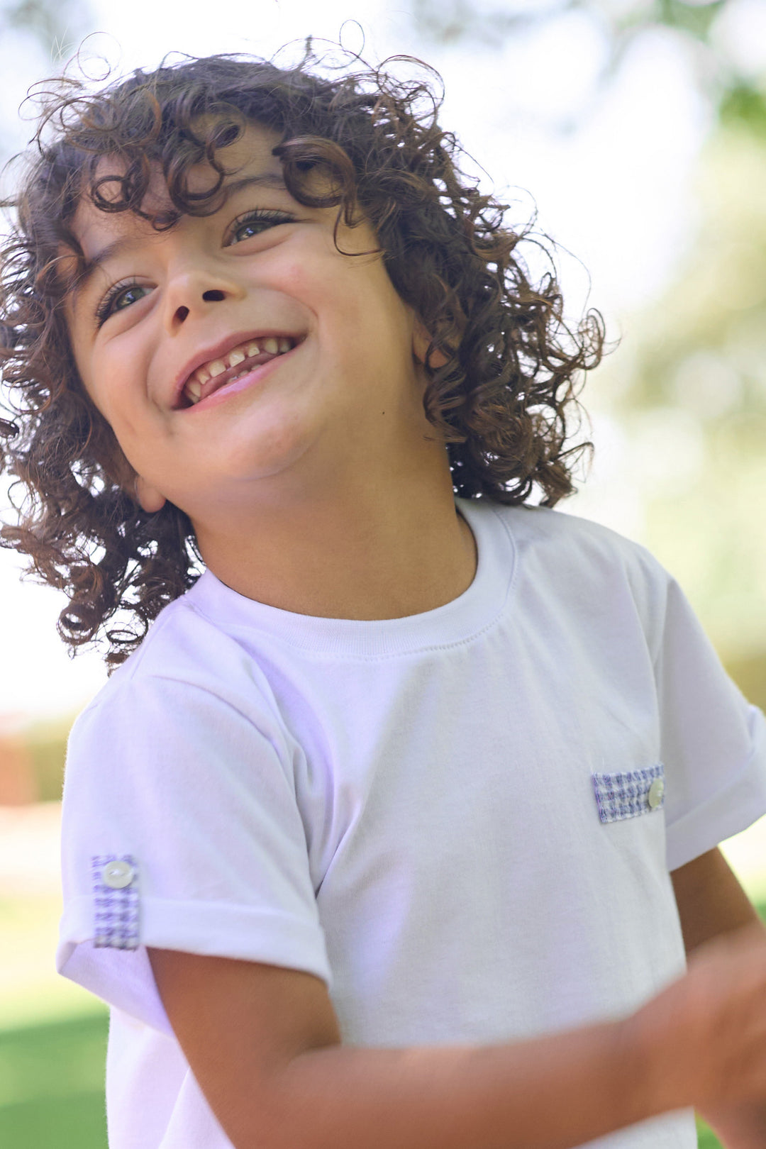 Rapife "Jude" Indigo Blue Gingham T-Shirt & Shorts | Millie and John