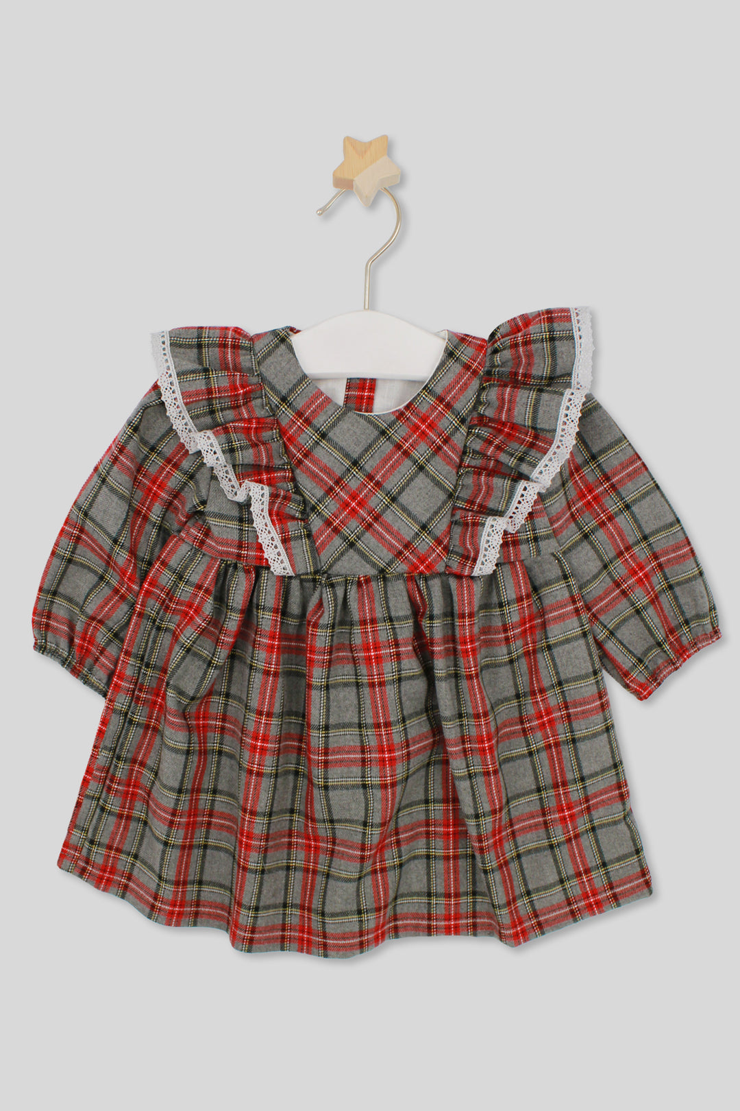 Rapife "Isabella" Red & Grey Tartan Dress | Millie and John