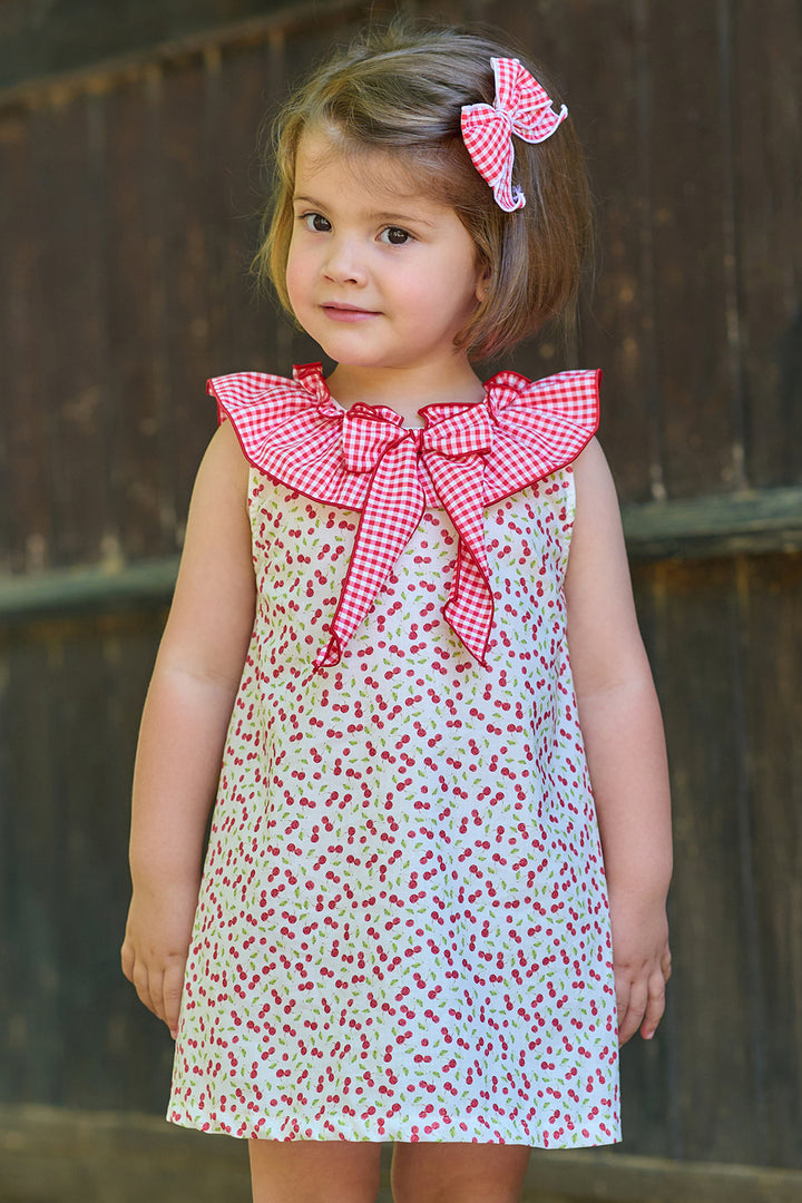 Rapife "Valentina" Red Cherry Print Dress & Bloomers | Millie and John