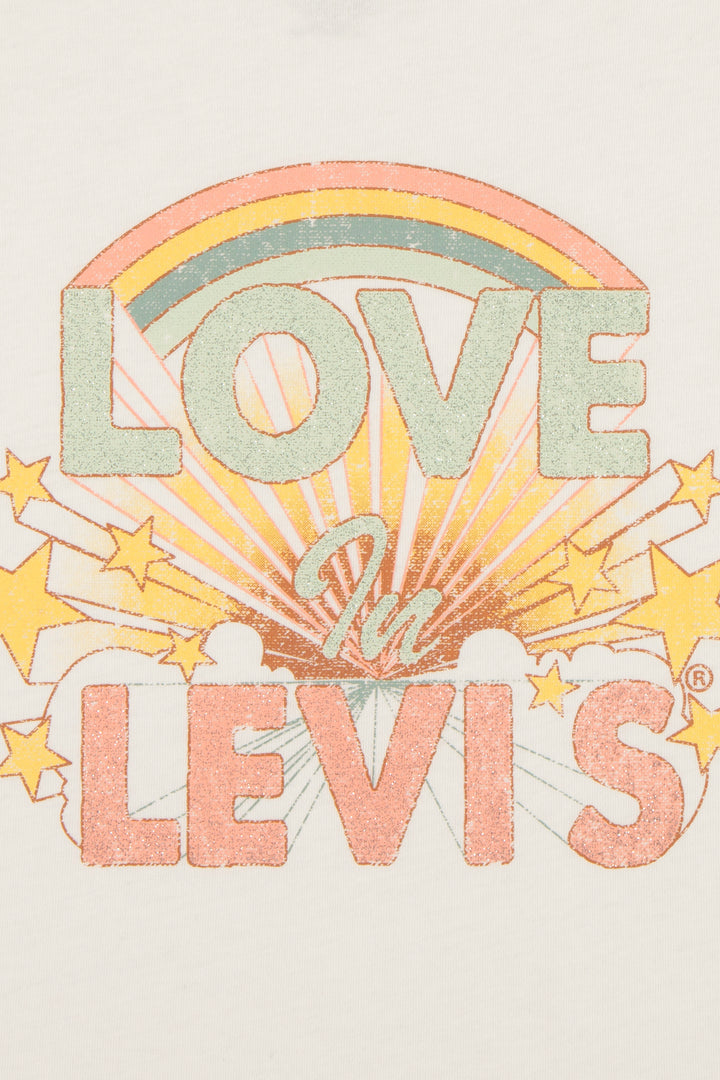 Levi's® Gardenia Love in Levi’s® Glitter Graphic T-Shirt | Millie and John