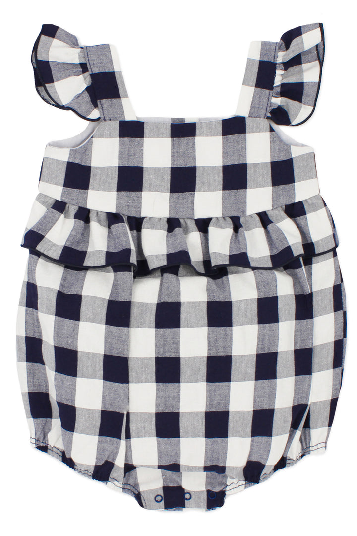 Rapife "Lillia" Navy Gingham Romper | Millie and John