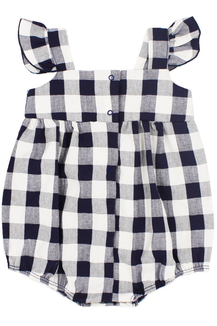 Rapife "Lillia" Navy Gingham Romper | Millie and John