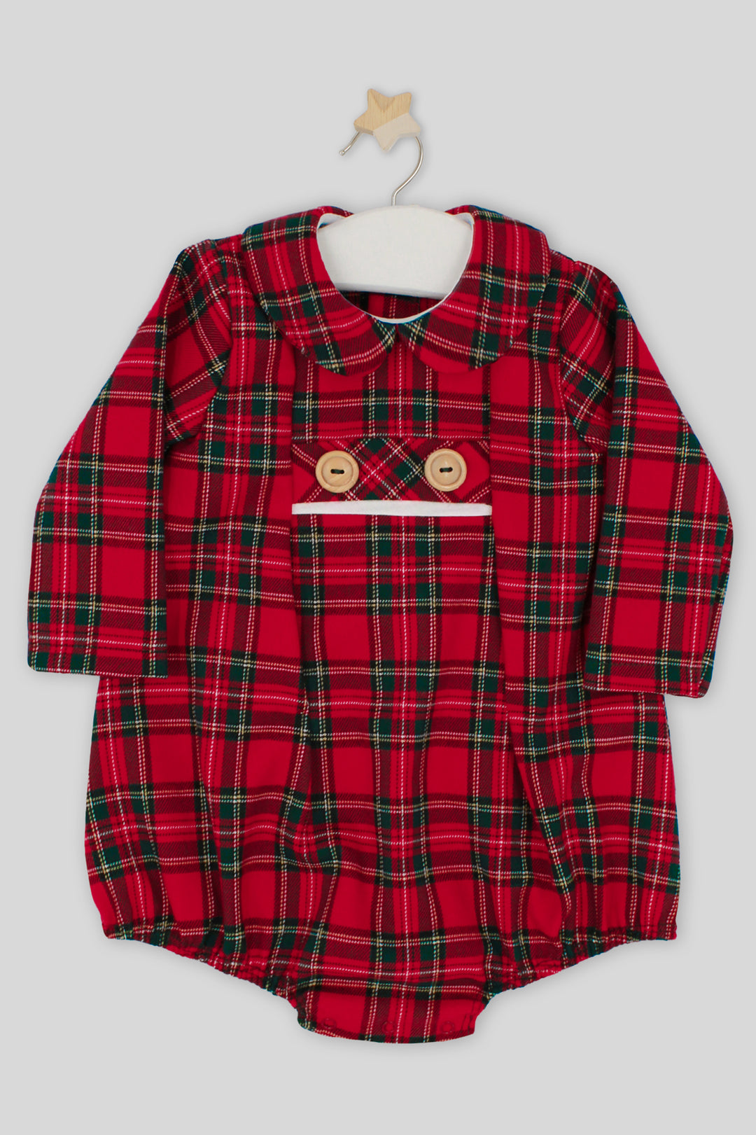 Rapife "Vicente" Red Tartan Romper | Millie and John