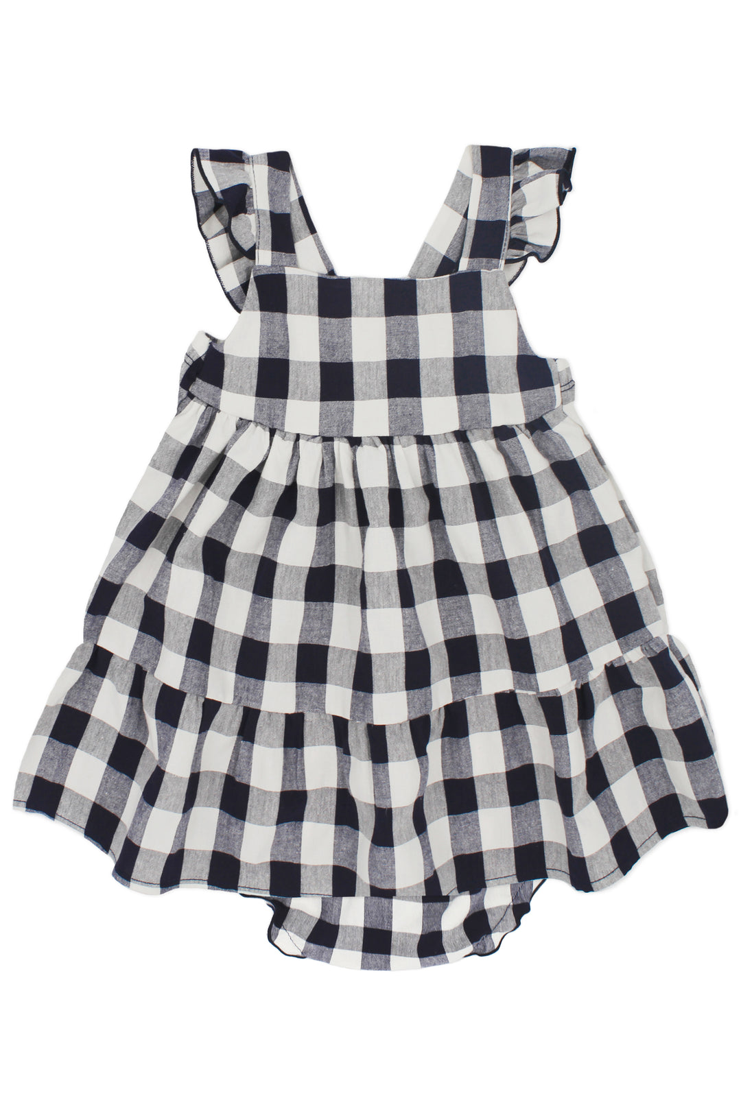 Rapife "Liviana" Navy Gingham Dress | Millie and John