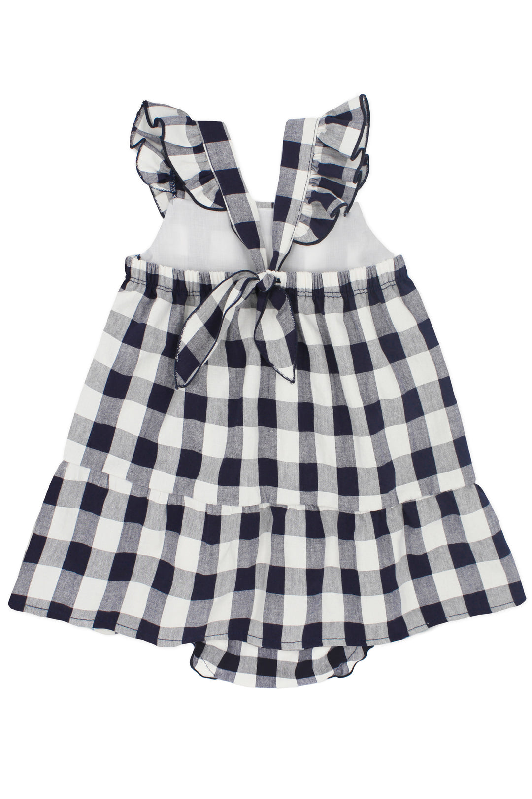 Rapife "Liviana" Navy Gingham Dress | Millie and John