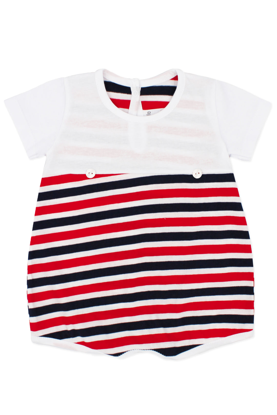 Rapife "Jose" Red & Navy Stripe Romper | Millie and John