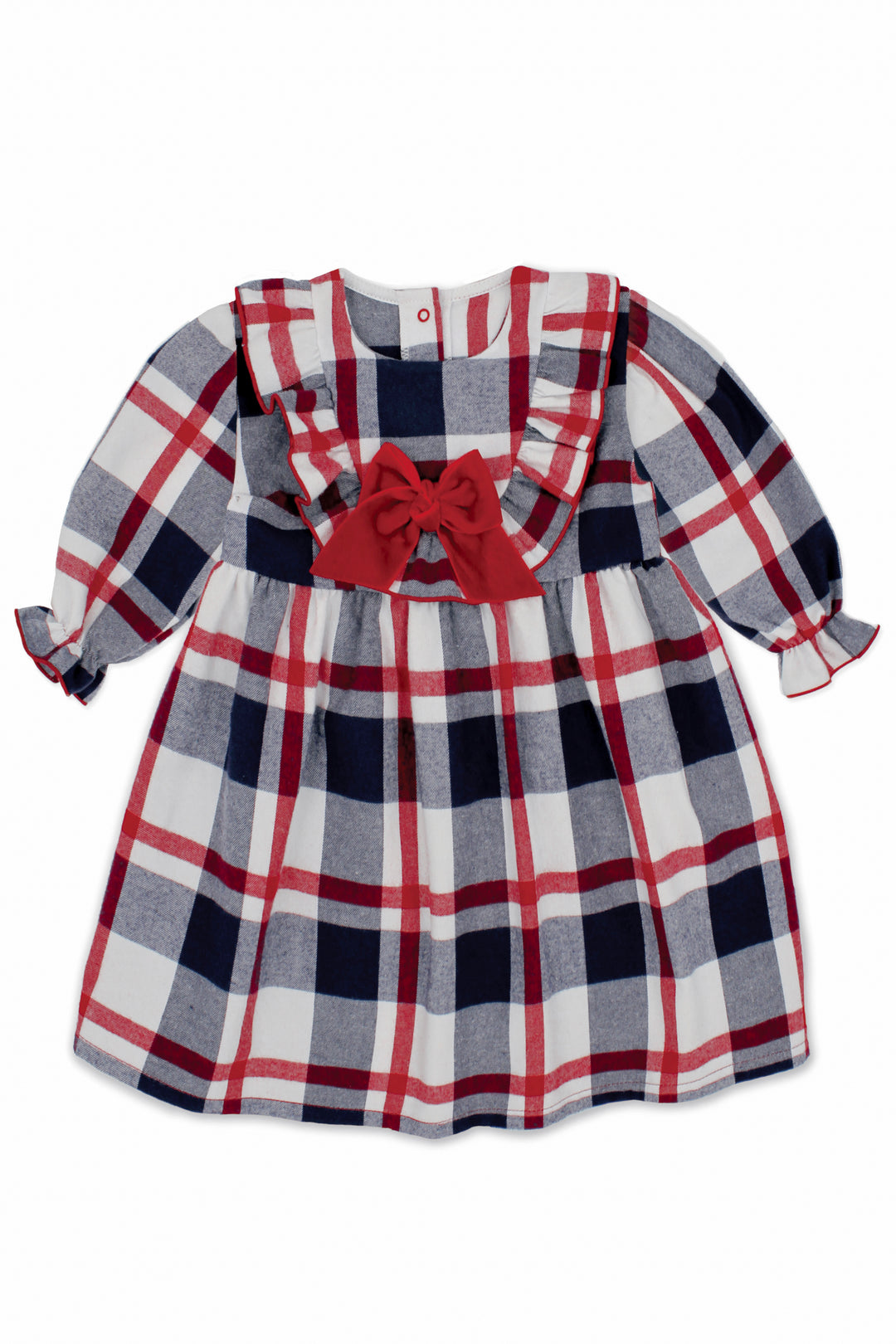 Rapife "Remi" Navy & Red Tartan Dress | Millie and John