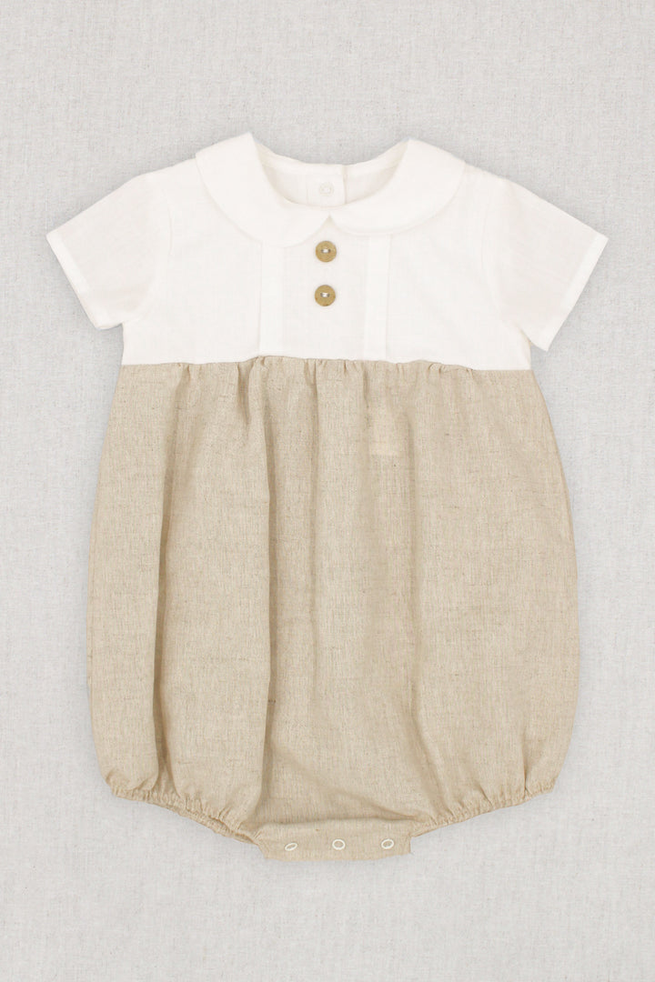 Rapife "Cody" Beige Linen Romper | Millie and John