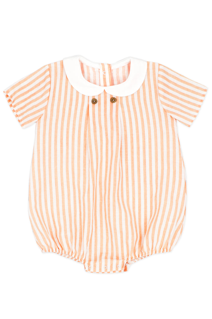 Rapife "Spencer" Orange Stripe Romper | Millie and John