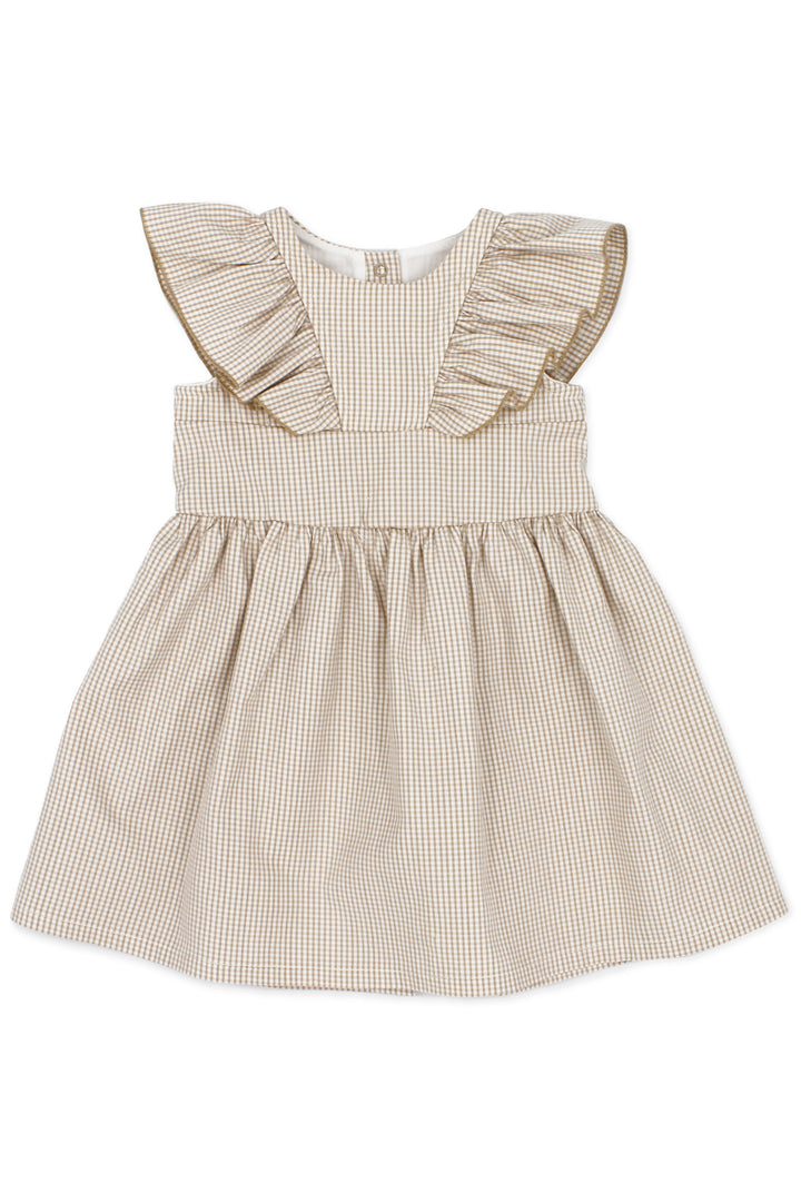 Rapife "India" Beige Checked Dress | Millie and John