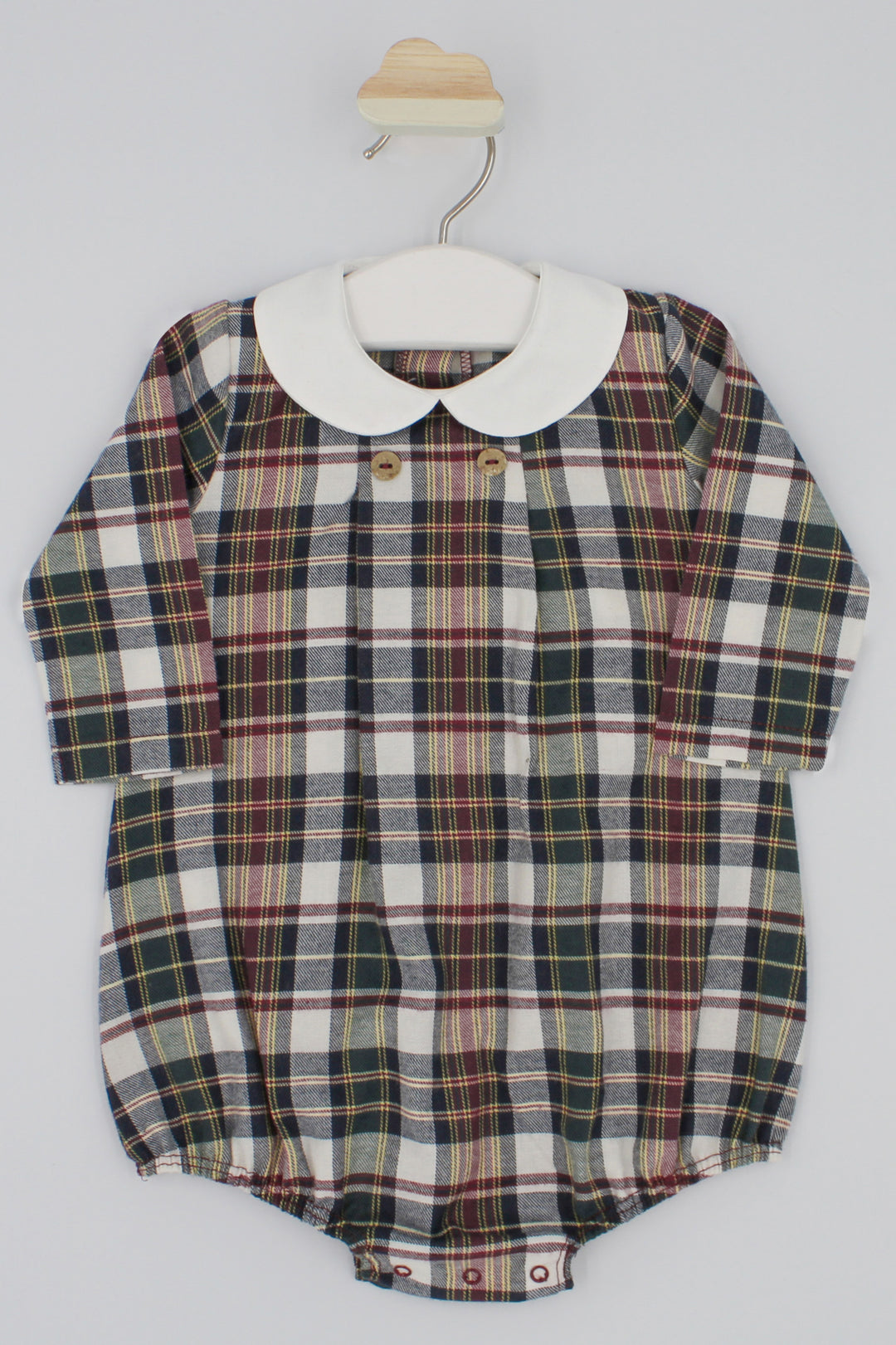 Rapife "Rupert" Burgundy Tartan Romper | Millie and John