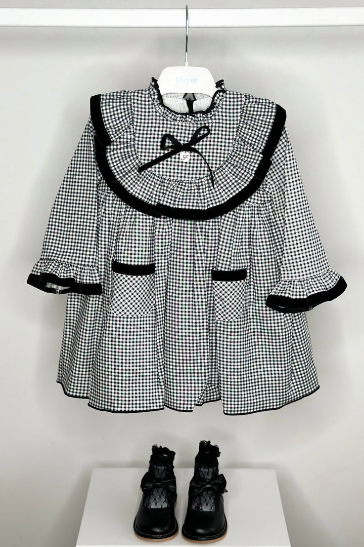 Foque "Nora" Black Gingham Dress | Millie and John