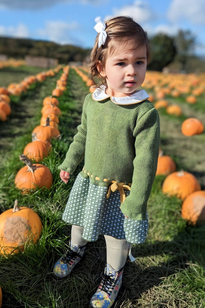 Mac Ilusión "Marie" Knitted Drop Waist Dress | Millie and John