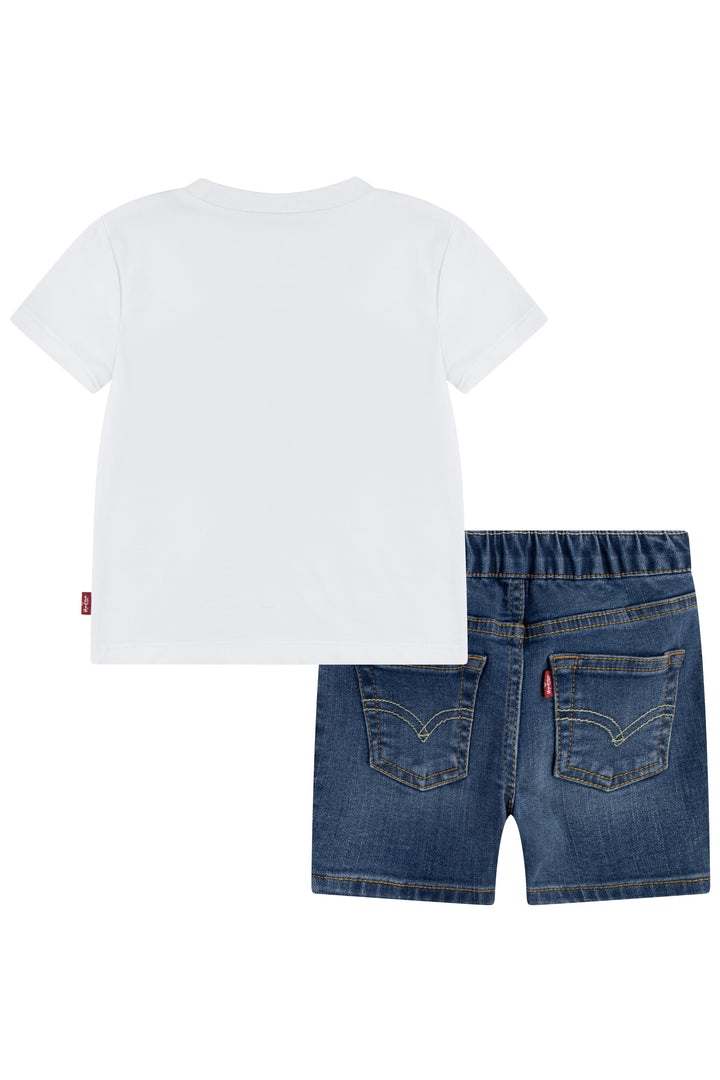 Levi's® Bright White Teddy & Meerkats T-Shirt & Shorts | Millie and John