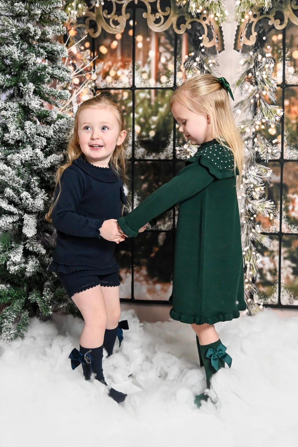 Granlei "Aida" Navy Knit Top & Shorts | Millie and John