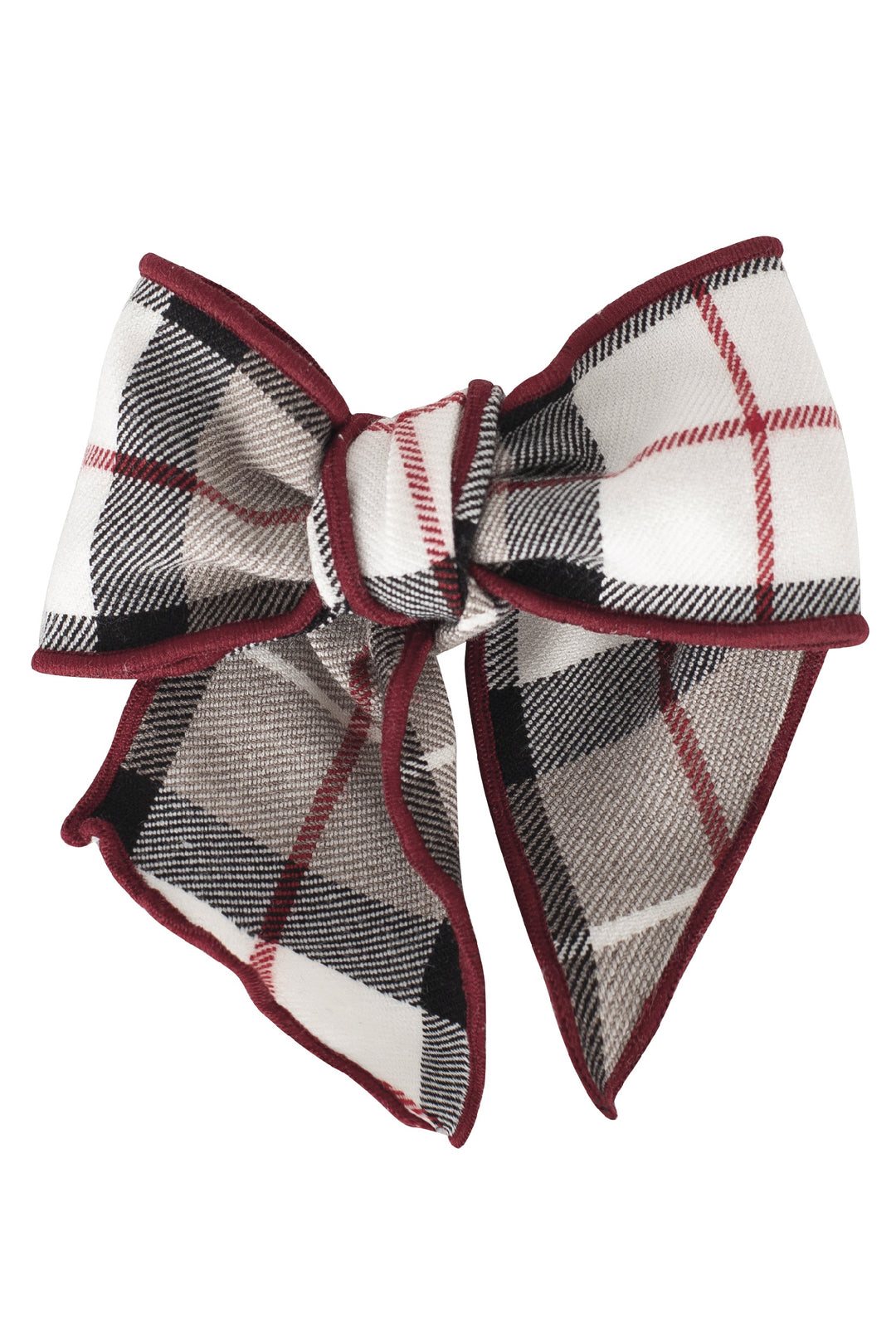 Calamaro Stone Tartan Hair Bow | Millie and John