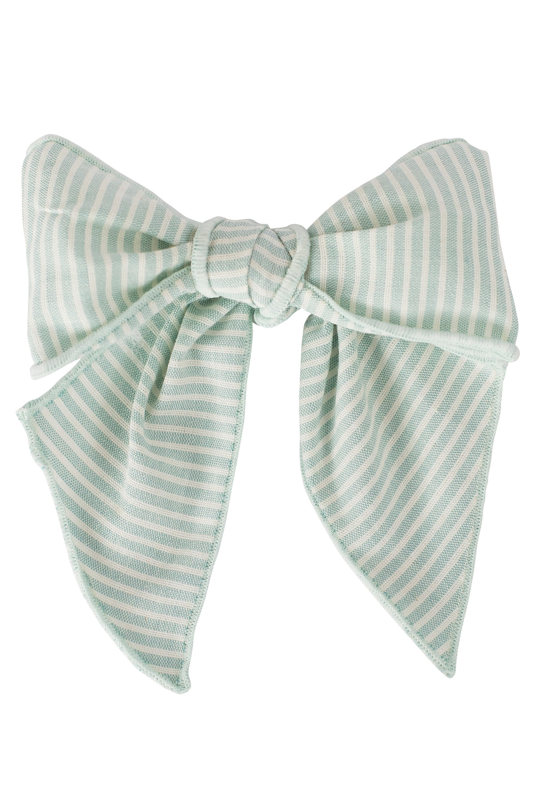 Calamaro Excellentt PREORDER Mint Green Striped Hair Bow | Millie and John