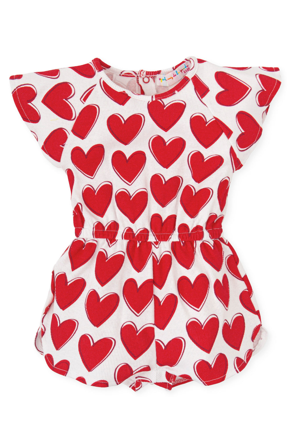 Agatha Ruíz de la Prada "Paris" Red Heart Print Playsuit | Millie and John