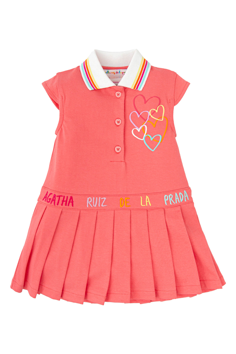 Agatha Ruíz de la Prada "Demi" Coral Tennis Dress | Millie and John