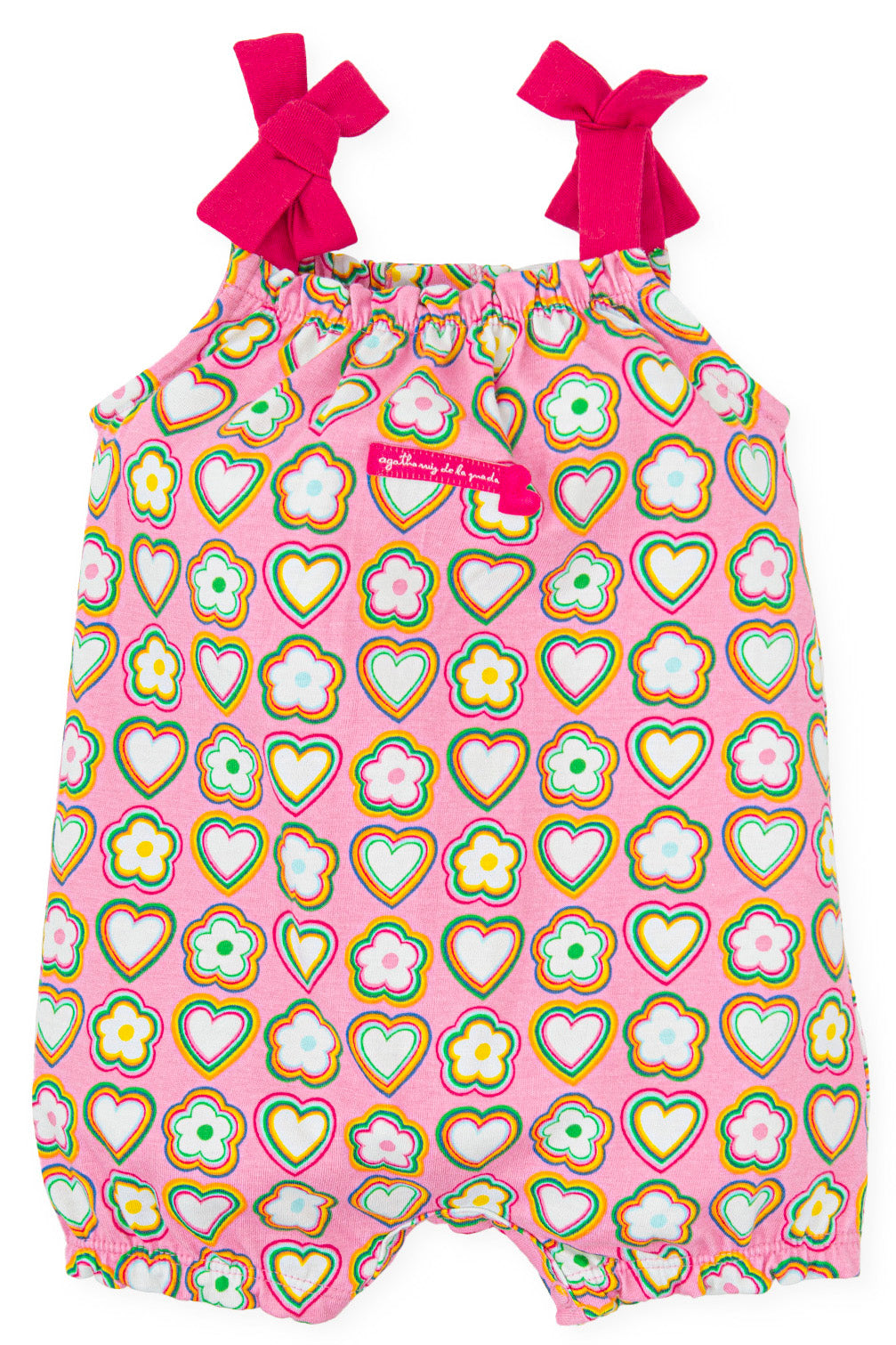 Agatha Ruíz de la Prada "Leanna" Pink, Yellow & Green Retro Floral Playsuit | Millie and John