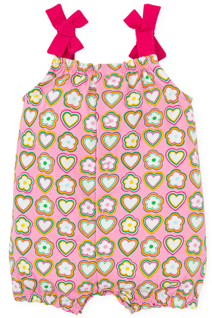 Agatha Ruíz de la Prada "Leanna" Pink, Yellow & Green Retro Floral Playsuit | Millie and John