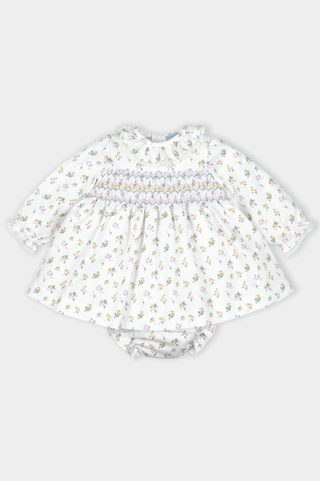 Mac Ilusión PREORDER "Agatha" Lilac Floral Smocked Dress & Bloomers | Millie and John
