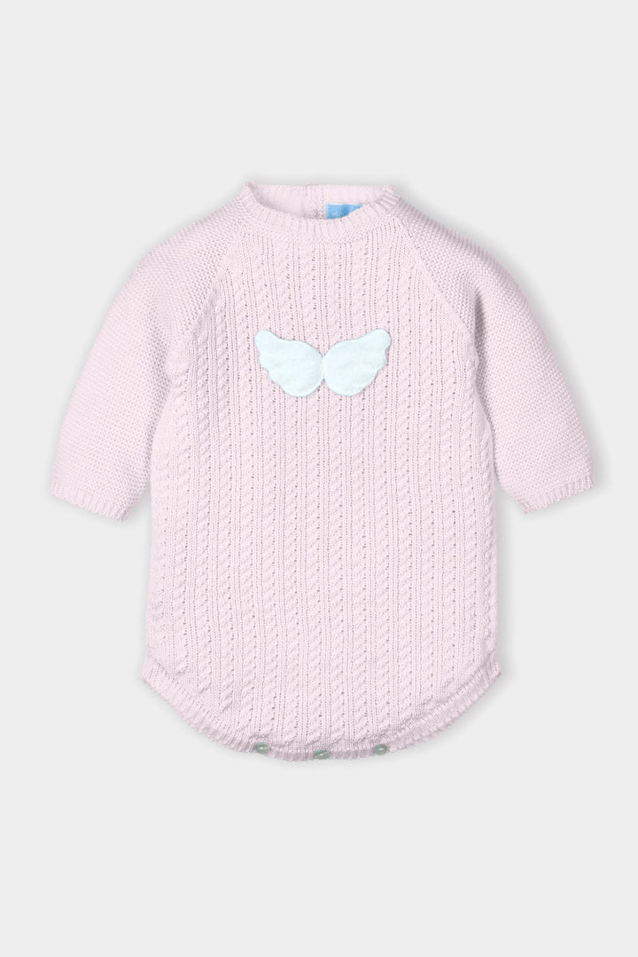 Mac Ilusión PREORDER "Yael" Knitted Angel Wings Romper | Millie and John