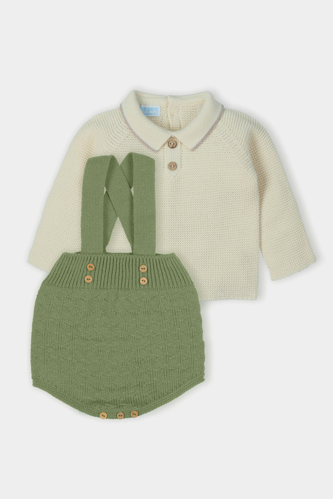 Mac Ilusión PREORDER "Bobby" Olive Green Knit Jam Pants Set | Millie and John