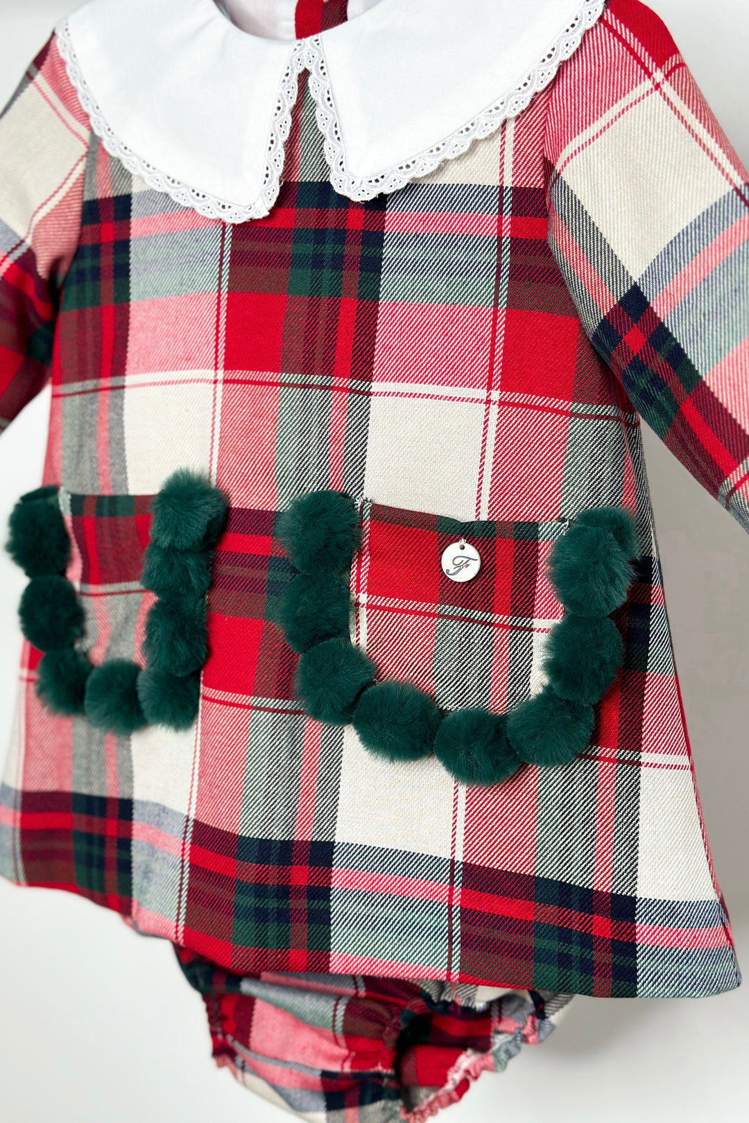 Foque "Ophelia" Red Tartan Dress & Bloomers | Millie and John