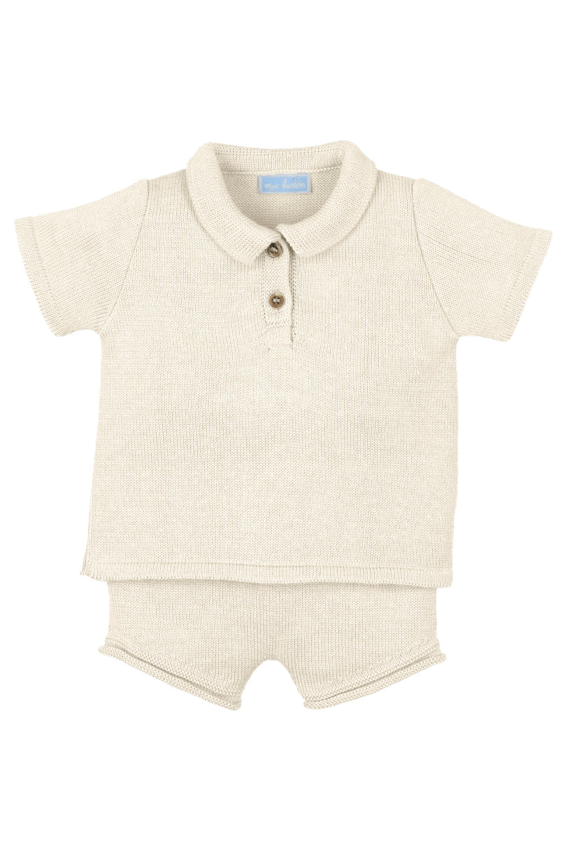 Mac Ilusión "Franklin" Sand Knit Polo Shirt & Shorts | Millie and John