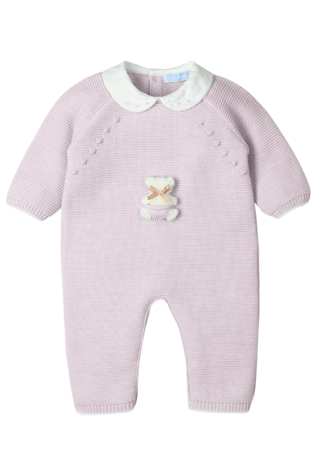 Mac Ilusión "Darby" Mauve Knit Teddy Romper | Millie and John
