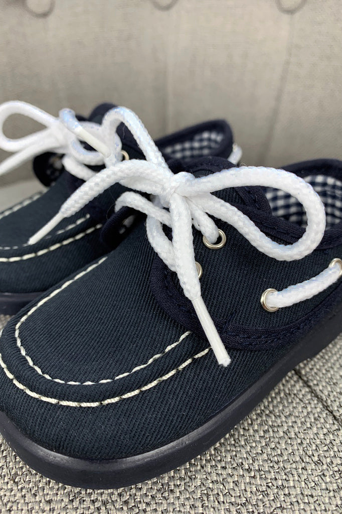 Sardon Navy Boat Shoes | Millie and John