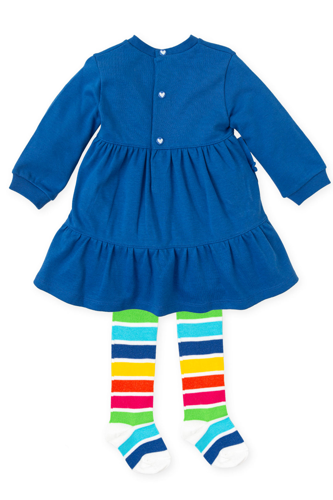 Agatha Ruíz de la Prada "Emily" Royal Blue Heart Dress & Tights | Millie and John