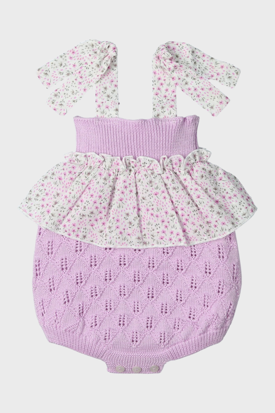 Mac Ilusión "Georgiana" Lilac Floral Knitted Shortie | Millie and John