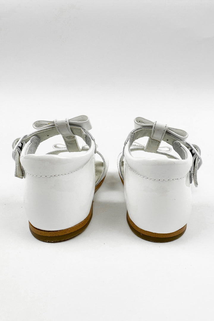 León Shoes X M&J "Gabriela" White Patent Leather Sandals (UK 2-8.5) | Millie and John